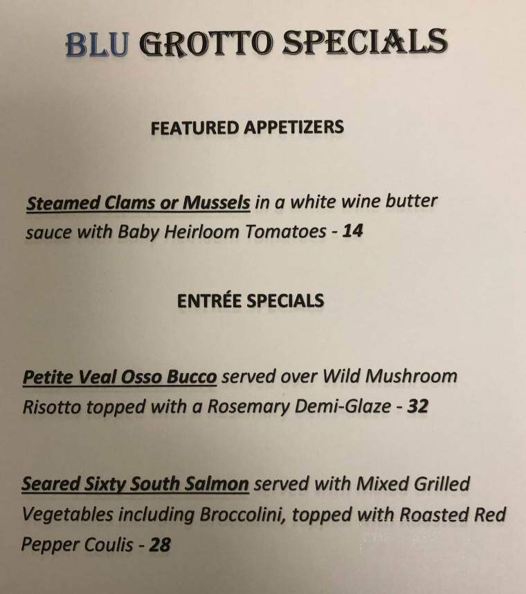 BLU Grotto Italian Ristorante - Port Charlotte, FL