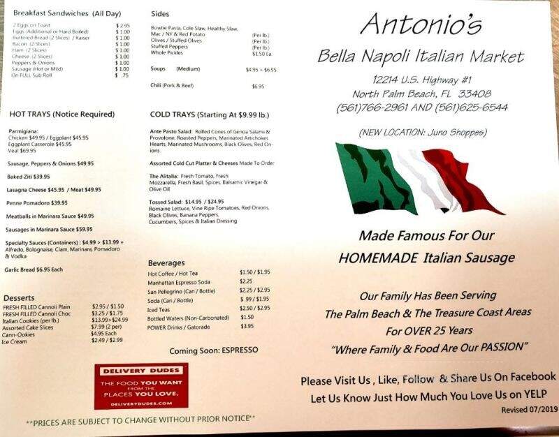 Antonio's Bella Napoli Italian Market - North Palm Beach, FL