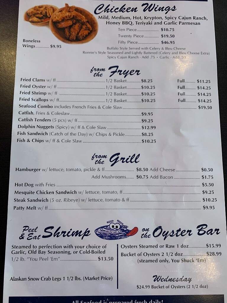 Ronnie's Wings Oysters & More - Green Cove Springs, FL