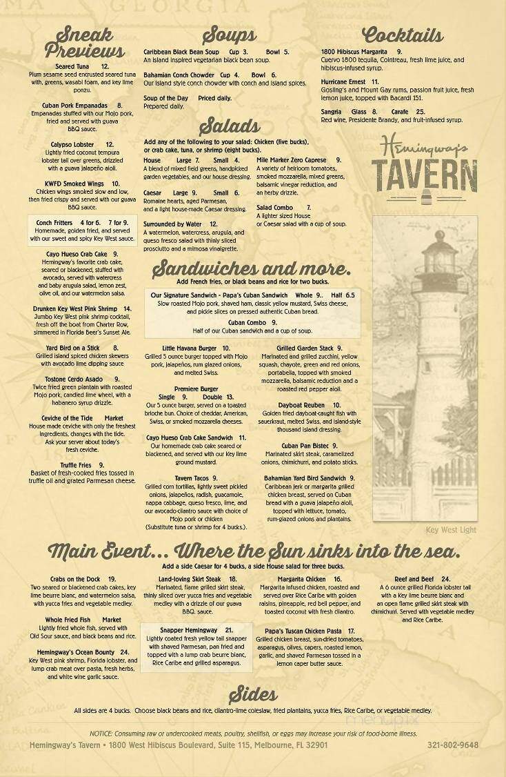 Hemingway's Tavern - Melbourne, FL