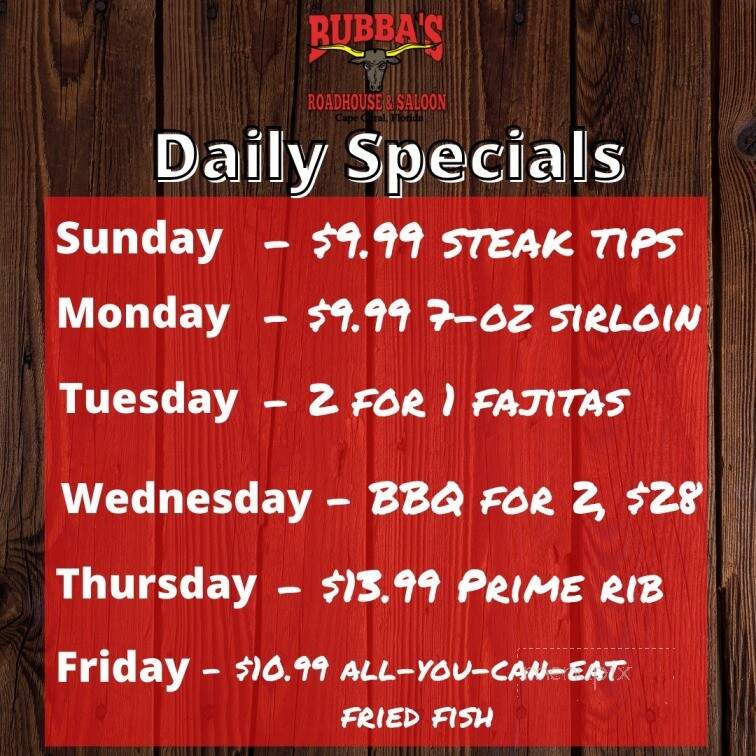 Bubba's Roadhouse & Saloon - Cape Coral, FL