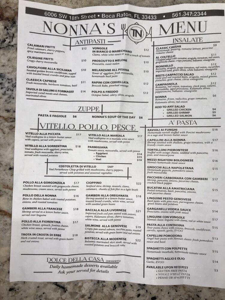 Trattoria Nonna - Boca Raton, FL