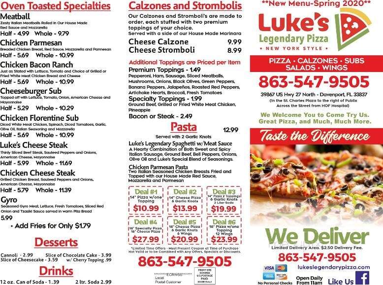 Luke's Legendary Pizza - Davenport, FL