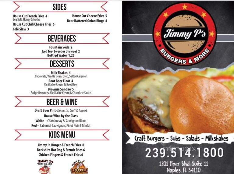 Jimmy P's Burgers & More - Naples, FL