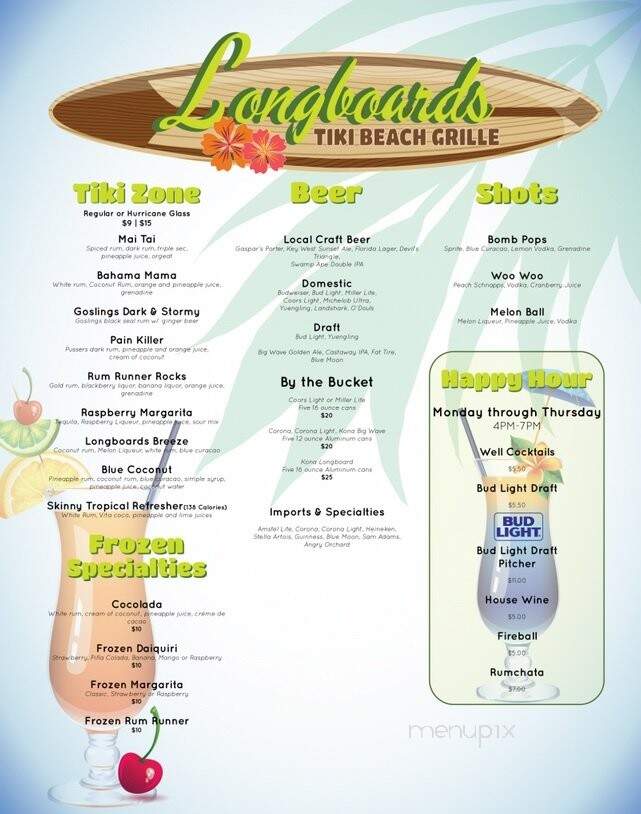 Longboards Tiki Beach Grille - Cocoa Beach, FL