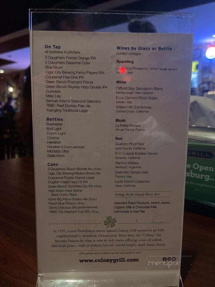 Colony Grill - St. Petersburg, FL