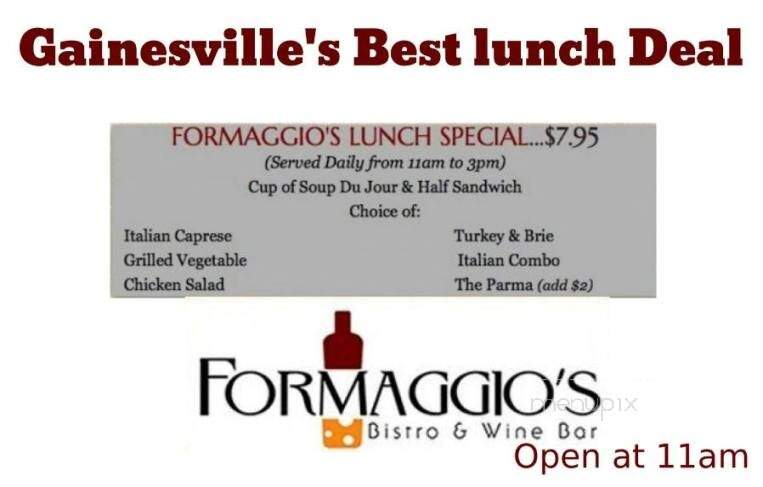 Formaggio's Bistro & Wine Bar - Gainesville, FL