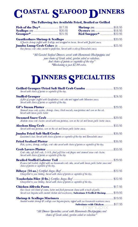 Goatfeathers Seafood Restaurant - Santa Rosa Beach, FL