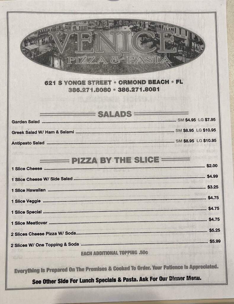 Venice Pizza & Pasta - Ormond Beach, FL