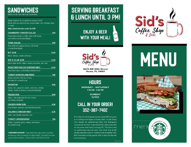 Sid's. Coffee Shop & Deli - Ocala, FL