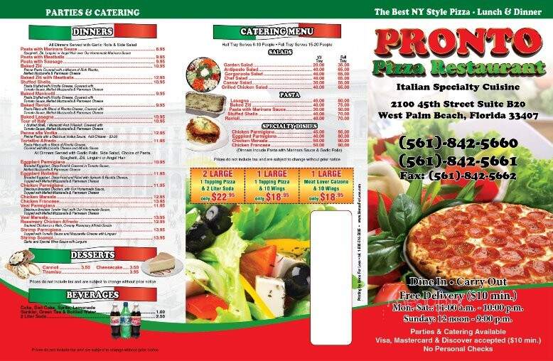 Pronto Pizza - West Palm Beach, FL