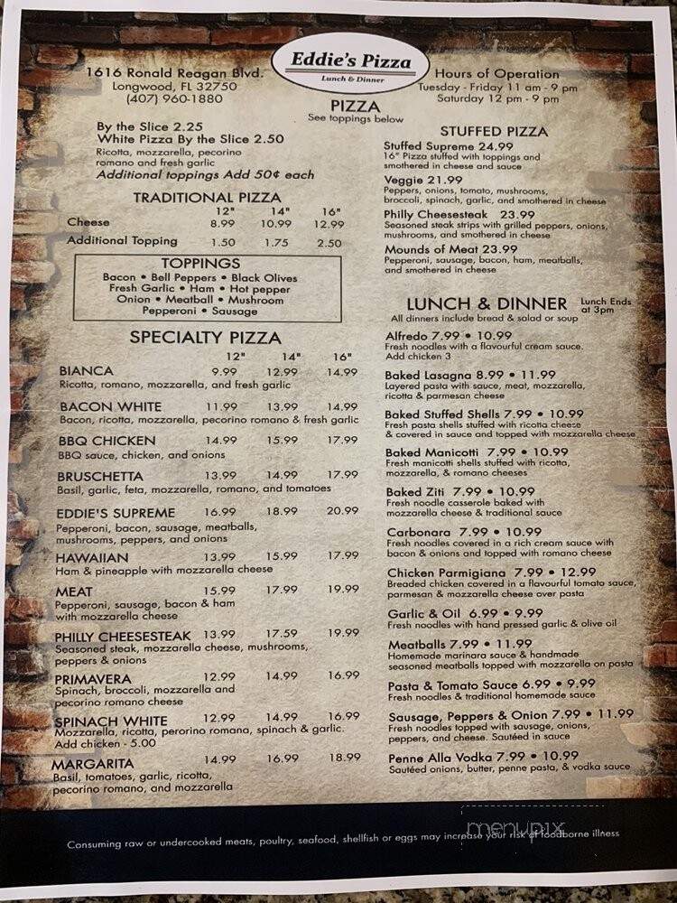 Eddie's Pizza - Longwood, FL