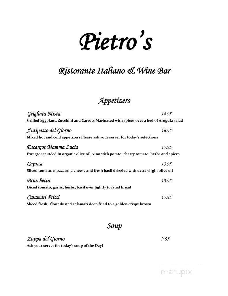 Pietro's Italian Restaurant and Wine Bar - Sarasota, FL