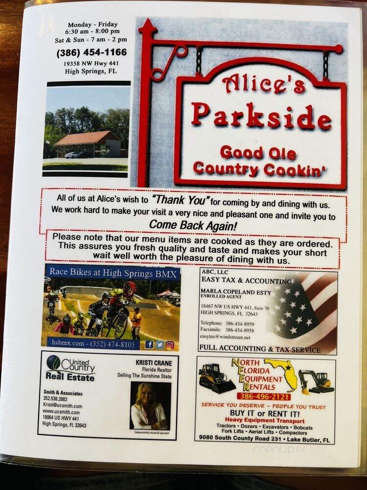 Parkside Restaurant - High Springs, FL
