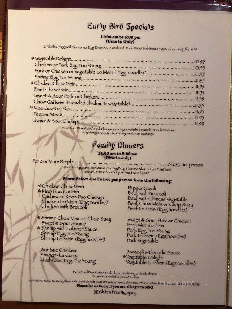 Shangri-La Restaurant - Sarasota, FL