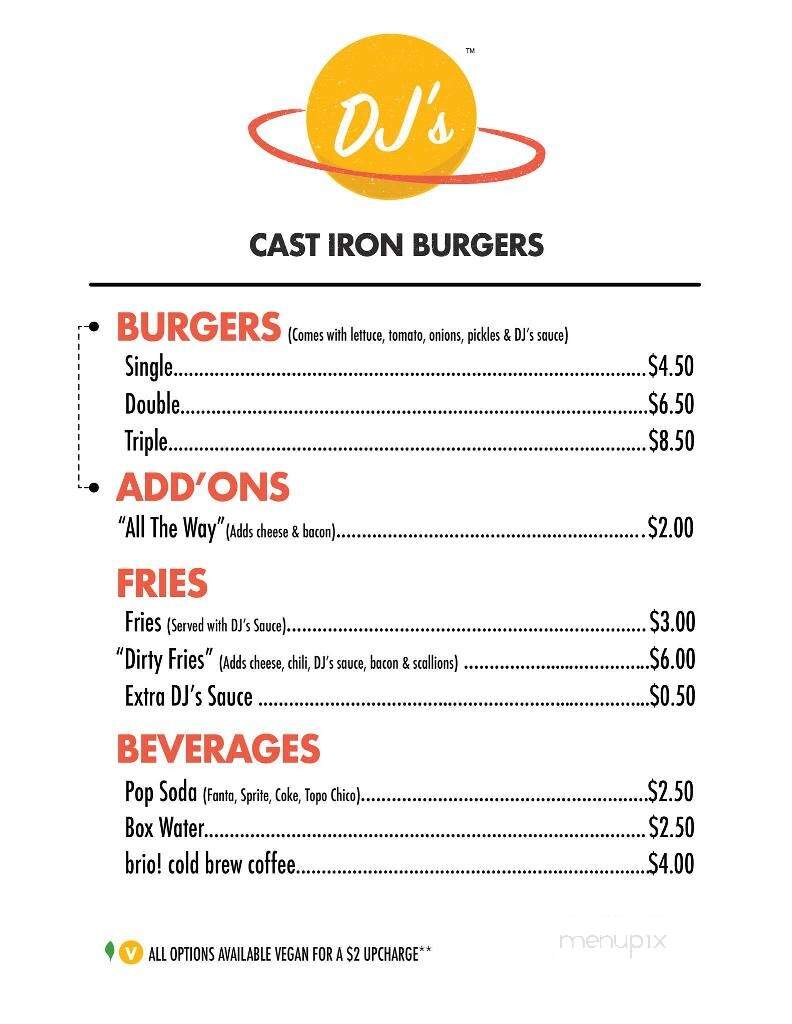 DJ's Cast Iron Burgers - Gainesville, FL