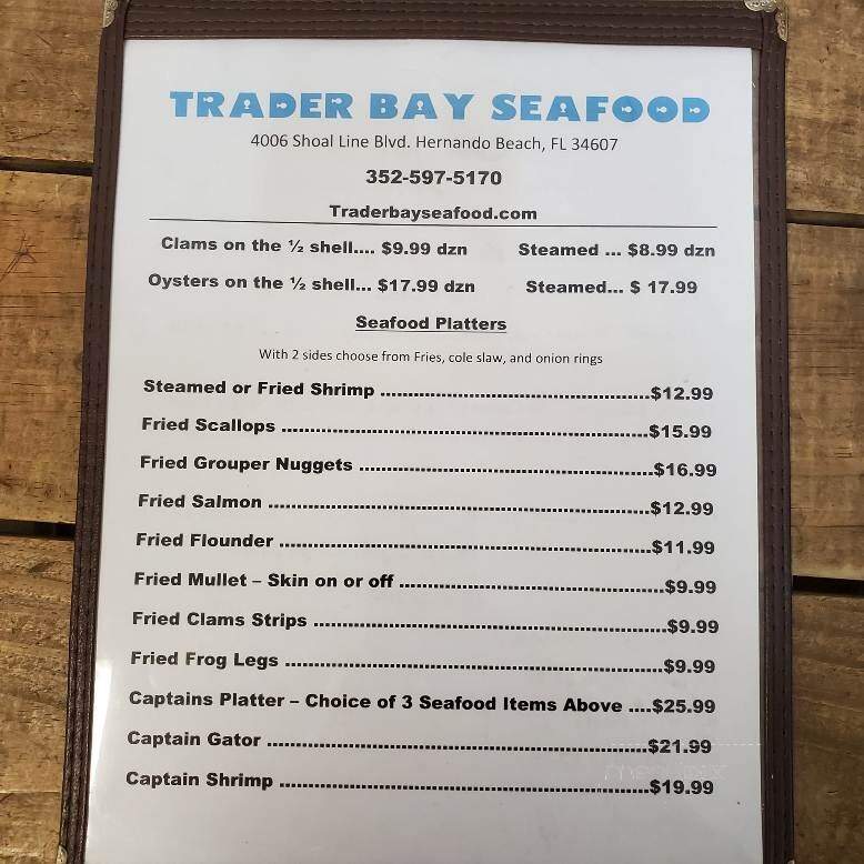 Trader Bay Seafood - Hernando Beach, FL