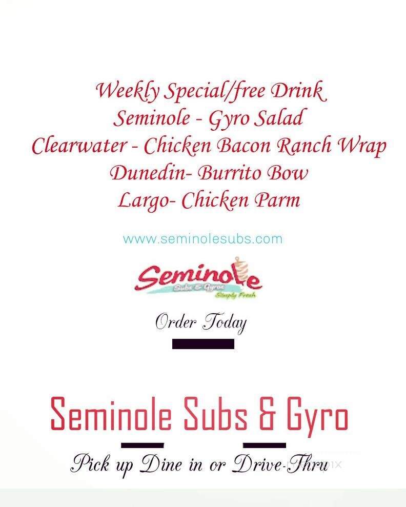 Seminole Subs & Gyros - Dunedin, FL