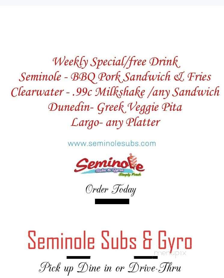 Seminole Subs & Gyros - Dunedin, FL