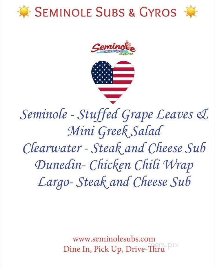 Seminole Subs & Gyros - Dunedin, FL