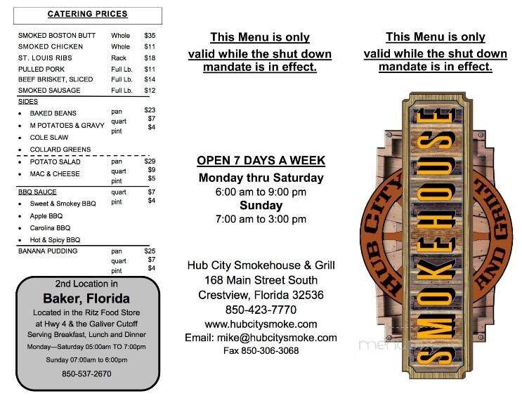 Hub City Smokehouse Grill - Crestview, FL