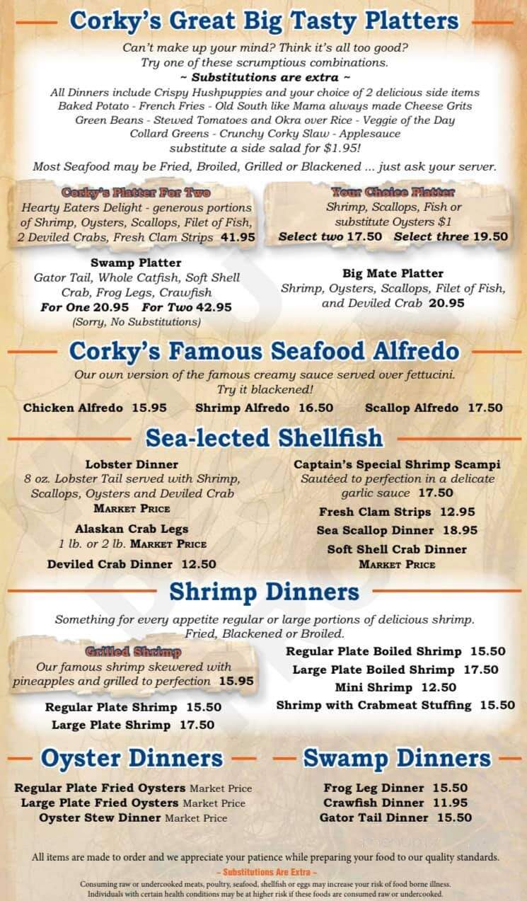 Corky Bell's Seafood - Gator Landing - Palatka, FL