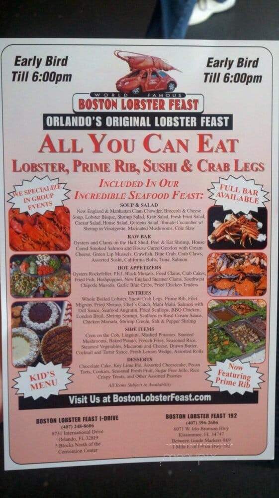 Boston Lobster Feast - Kissimmee, FL