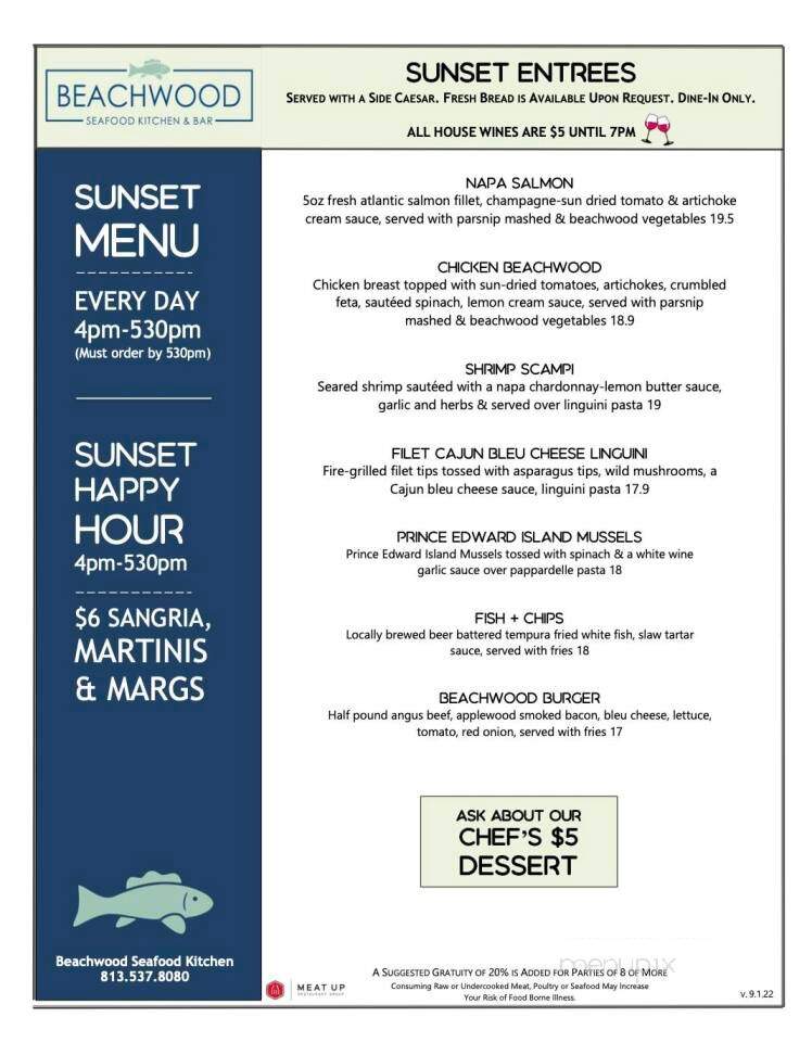 Beachwood Seafood Kitchen & Bar - Oldsmar, FL