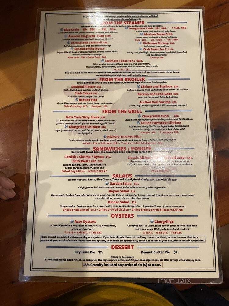 Bayou Bill's Crab House - Santa Rosa Beach, FL