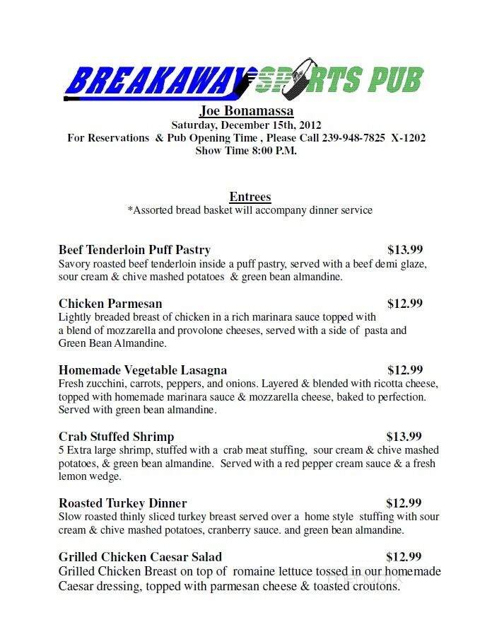 Breakaway Sports Pub - Estero, FL