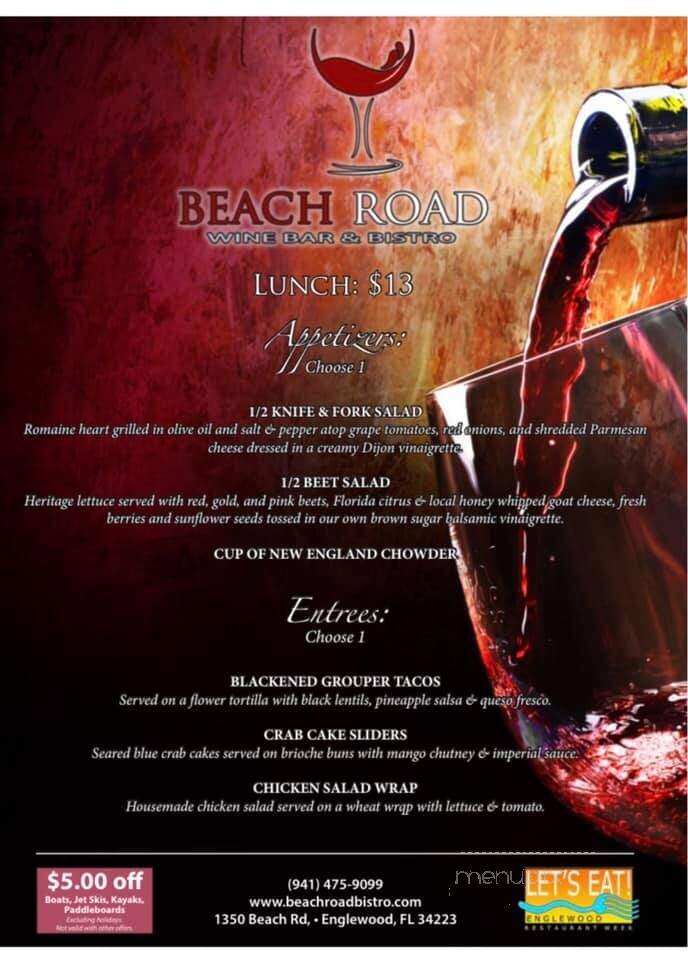 Beach Road Boutique's Wine Bar & Bistro - Englewood, FL