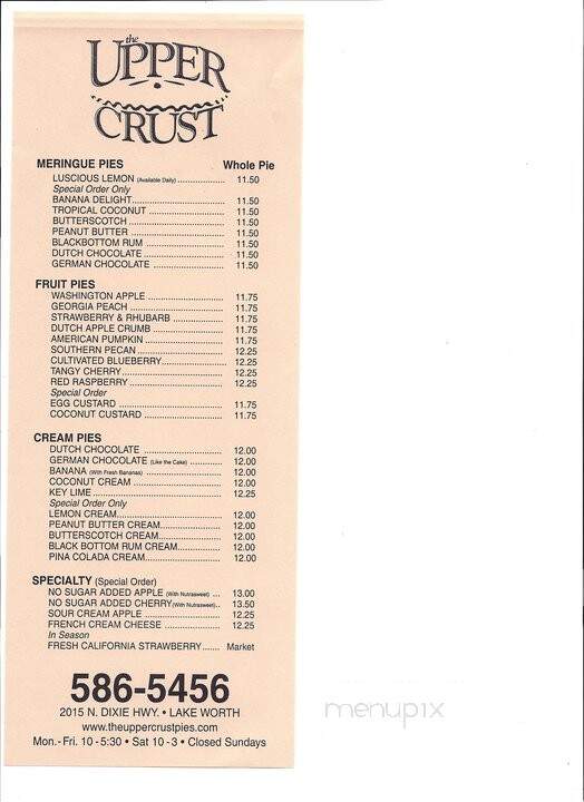 Upper Crust Bakery - Lake Worth, FL