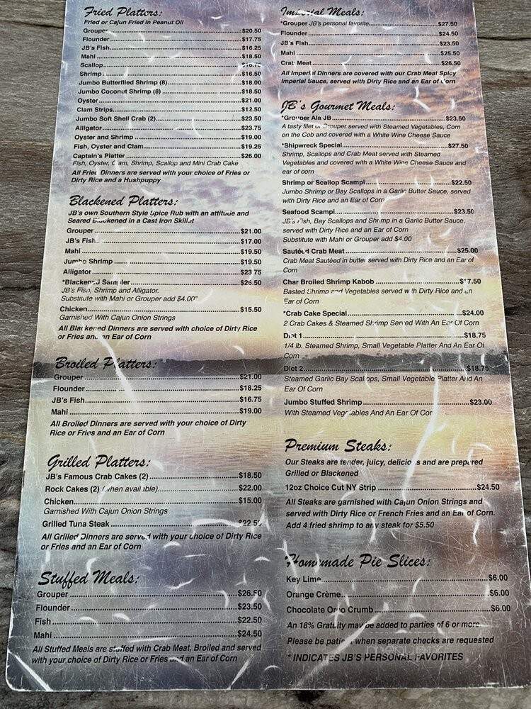 JB's Fish Camp & Seafood Restaurant - New Smyrna Beach, FL