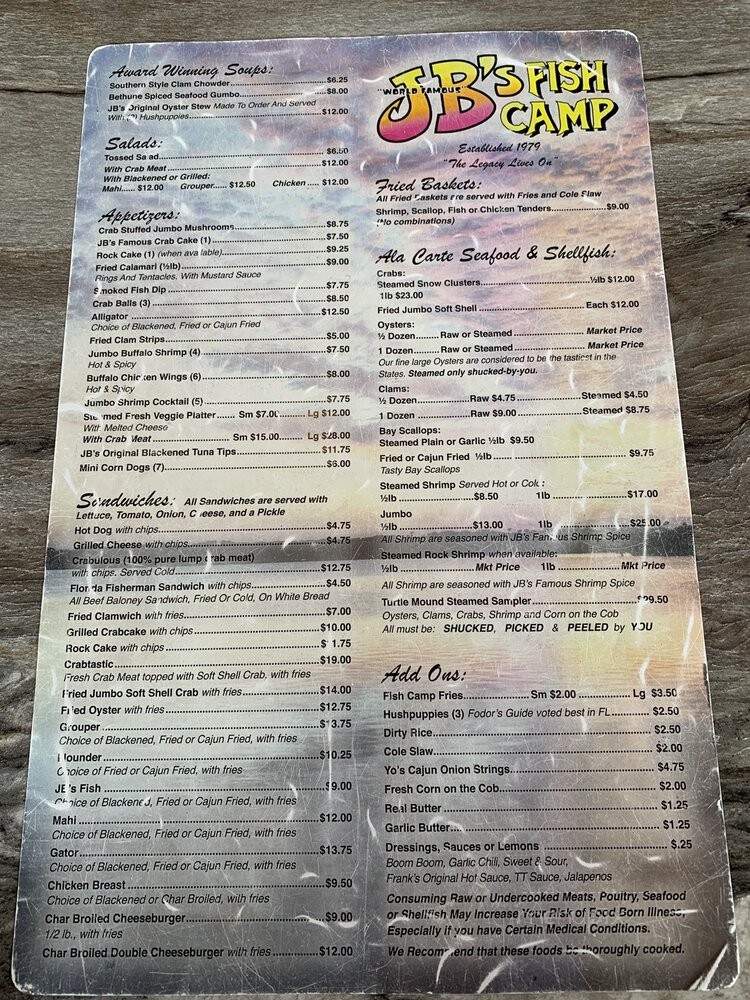 JB's Fish Camp & Seafood Restaurant - New Smyrna Beach, FL