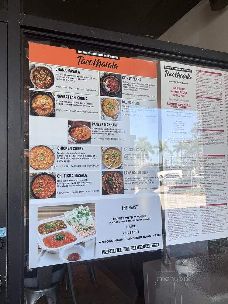 Arun's Indian Kitchen & Taco Masala - Boca Raton, FL