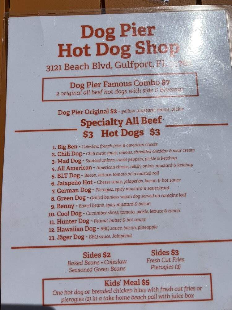 Dog Pier Hot Dog Shop - Gulfport, FL