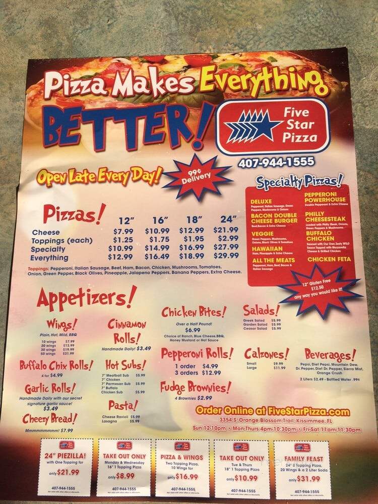 Five Star Pizza - Kissimmee, FL