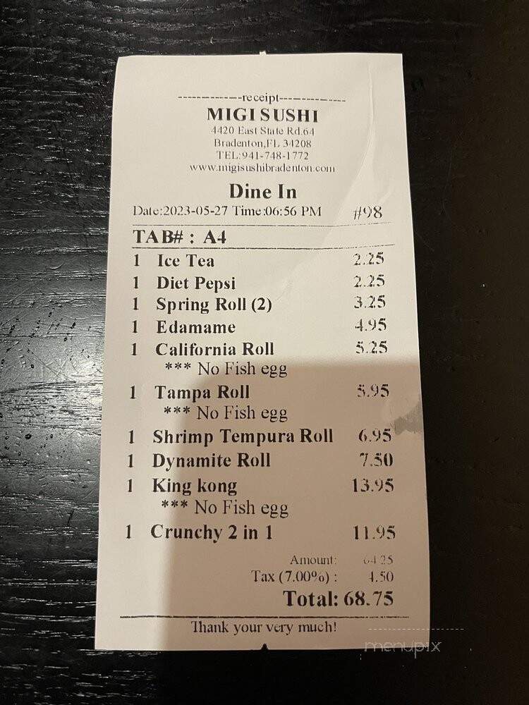 Migi Sushi - Bradenton, FL