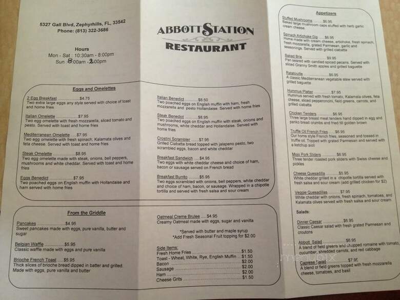 Abbott Station Restaurant - Zephyrhills, FL