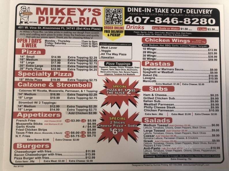 Mikey's Pizza-Ria - Kissimmee, FL