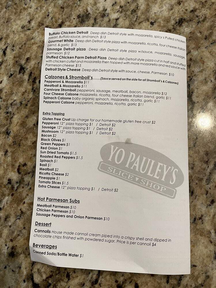 Yo Pauley's Slice Shop - Spring Hill, FL