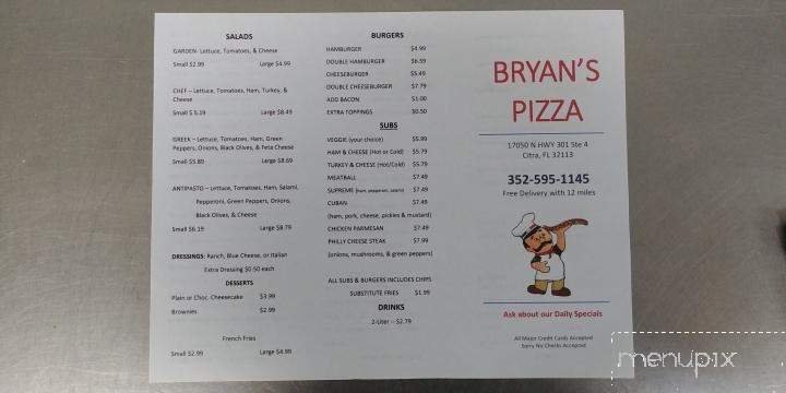 Bryans Pizza - Citra, FL