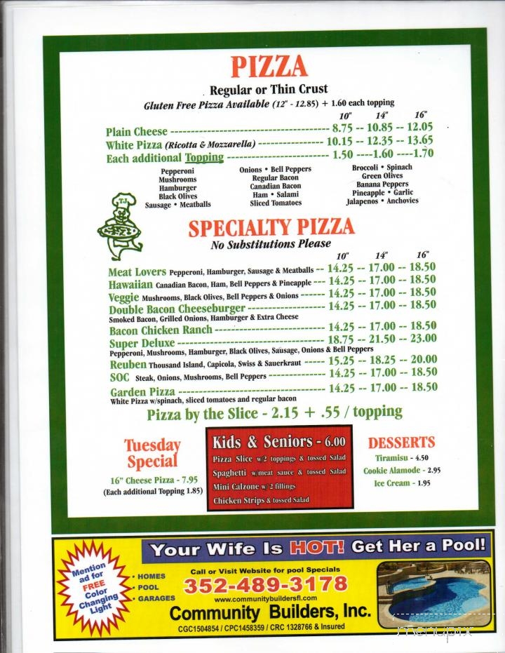 Ye Olde Sub & Pizza Pub - Dunnellon, FL